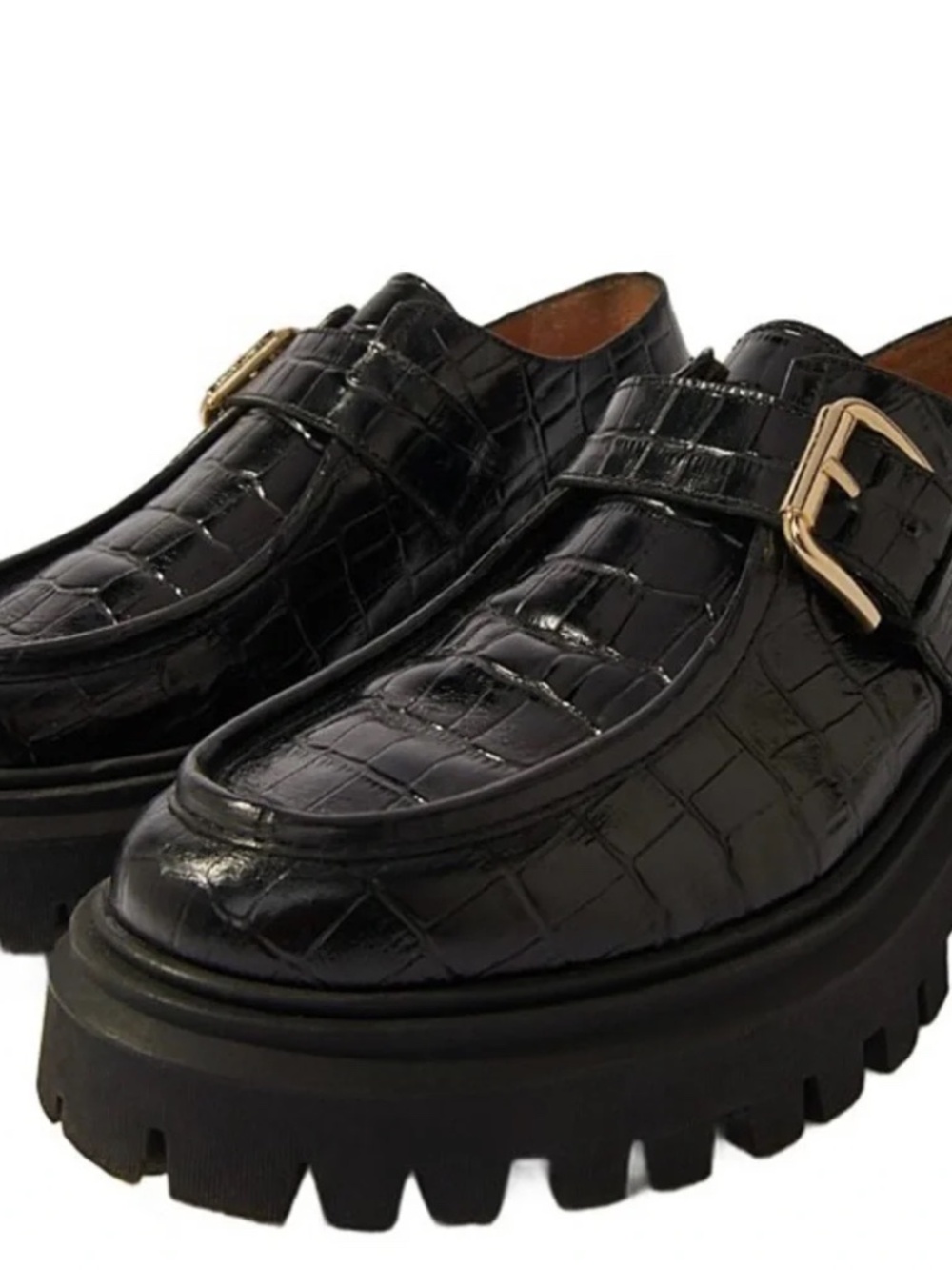 Ferbie Buckled Platform Flats - Picture 2 of 8
